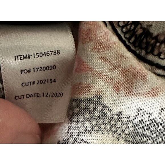 Torrid Black Neon Floral Stretch Challice Lace Up Tunic Top with Pockets Size 1 - Picture 7 of 7